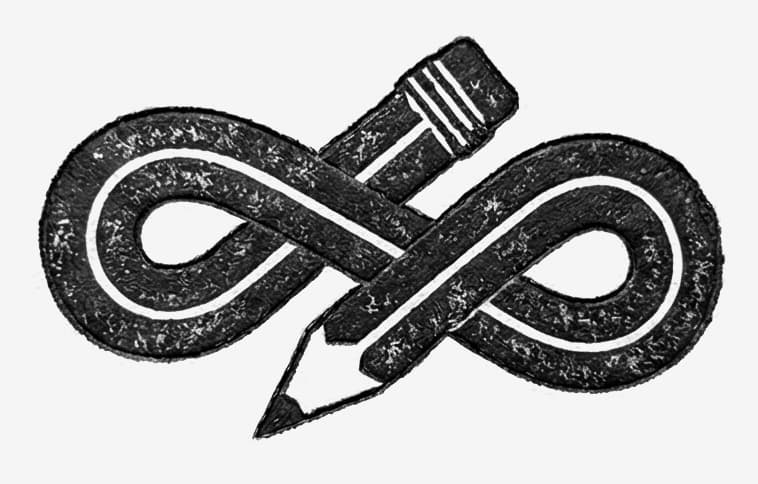 An illustrator’s mark, the infinity pencil