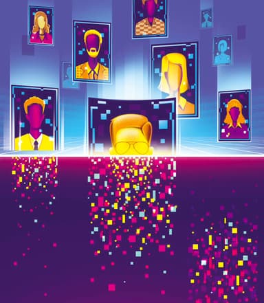 The Light Grid Swallows the Workforce: Adrià Voltà's Illustration for the WSJ