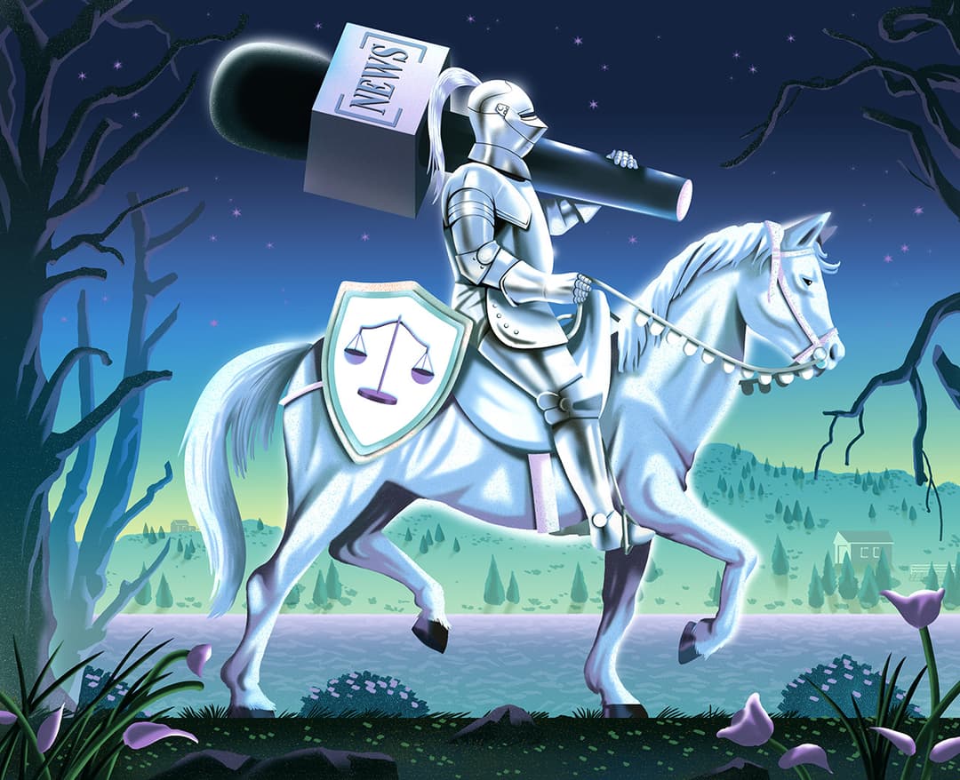 Illustration by Glenn Harvey for Columbia Journalism Review